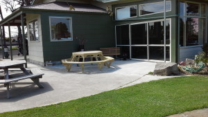 The outside area upgraded with funds from the Social Committee and help from members